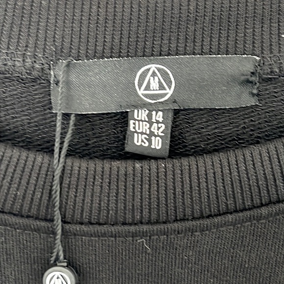 MissGuided Sweatshirt Dress Black Size 10 - Picture 3 of 6